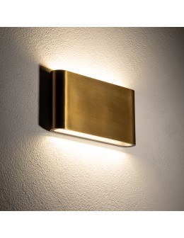 Nowodvorski SEMI LED M Zewnętrzna Ścienna Natynkowe Max moc 2x5W LED IP54 3000K Mosiądz 11366 - produkt 2