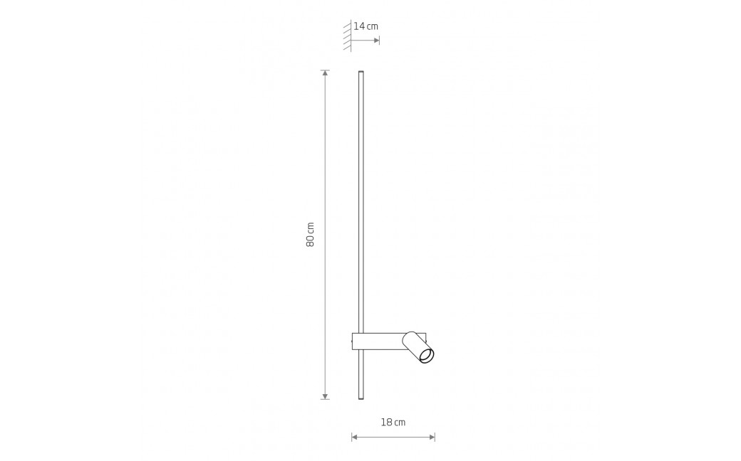 Nowodvorski EASY LED LEFT Ścienna Regulowany z włącznikiem Max moc 1x10W only LED, 1x11W LED GU10 R35, LED 3000K Czarny 114