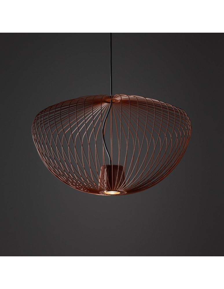 Wire pendant lamps - Nowodvorski PUMPKIN M Ceiling lamps Pendant lamps Max wattage 10W only LED GU10 R50 Terracotta 11495 - product kolory-swiatla.pl 2