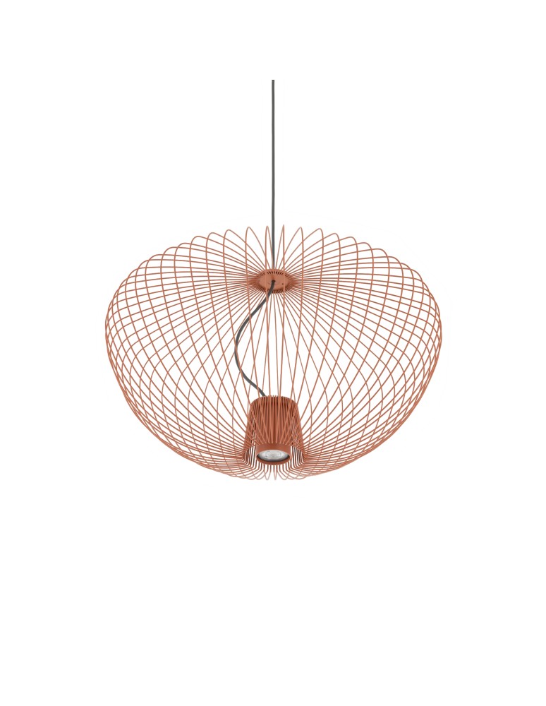 Wire pendant lamps - Nowodvorski PUMPKIN M Ceiling lamps Pendant lamps Max wattage 10W only LED GU10 R50 Terracotta 11495 - product kolory-swiatla.pl 5