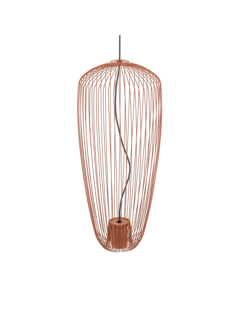 Wire pendant lamps - Nowodvorski PUMPKIN S Ceiling lamps Pendant lamps Max wattage 10W only LED GU10 R50 Terracotta 11496 - product kolory-swiatla.pl 4