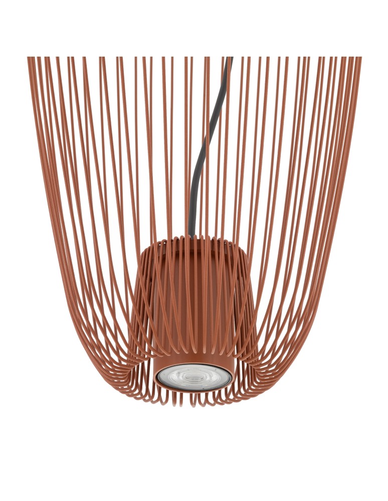 Wire pendant lamps - Nowodvorski PUMPKIN S Ceiling lamps Pendant lamps Max wattage 10W only LED GU10 R50 Terracotta 11496 - product kolory-swiatla.pl 7