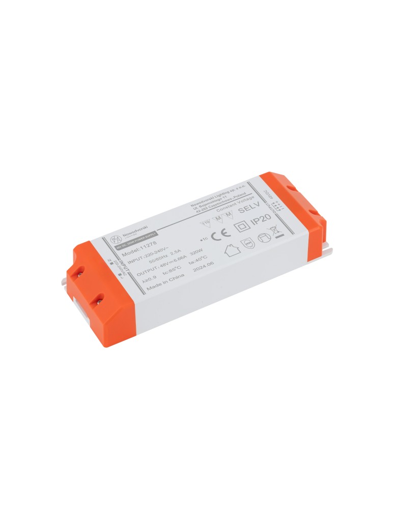 Accessories for magnetic busbars - Nowodvorski 48V DC, 320W, POWER SUPPLY Rail systems 1-circuit magnetic LVM Universal accessories Max power 320W White 1127 - product kolory-swiatla.pl 1