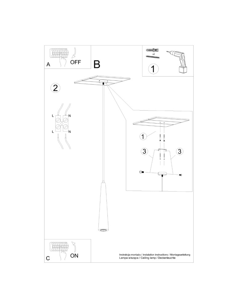 Pendant lamps - Sollux SULA 1 natural wood pendant lamp SL.1100 - product kolory-swiatla.pl 5
