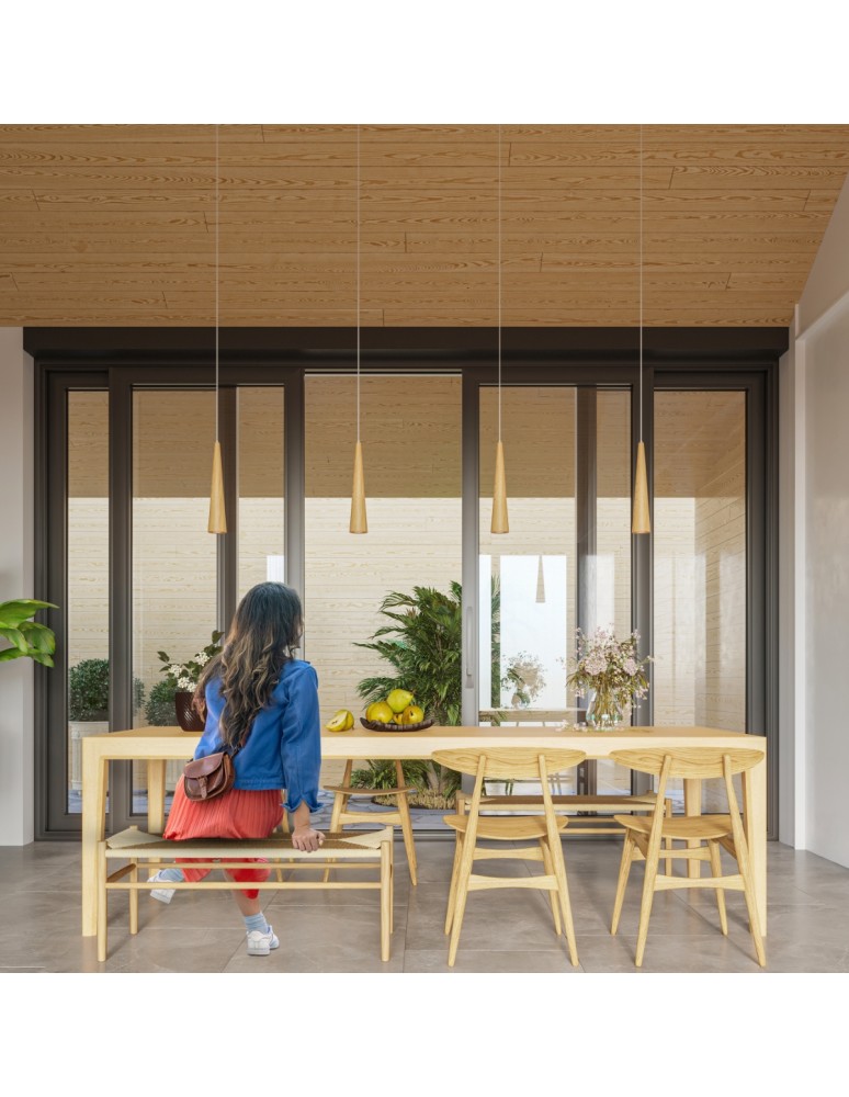 Pendant lamps - Sollux SULA 1 natural wood pendant lamp SL.1100 - product kolory-swiatla.pl 6