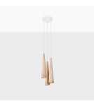 Pendant lamps - Sollux SULA 3P pendant lamp natural wood SL.1101 - product 2