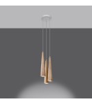 Pendant lamps - Sollux SULA 3P pendant lamp natural wood SL.1101 - product 3
