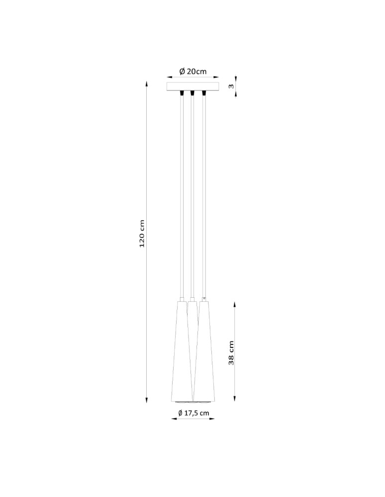 Pendant lamps - Sollux SULA 3P pendant lamp natural wood SL.1101 - product kolory-swiatla.pl 4