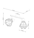 Adjustable ceiling lamps - spots - Sollux Plafond ARTEMIS 2 white SL.1103 - product 5