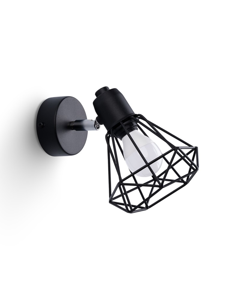Wall lamps - Sollux Wall lamp ARTEMIS 1 black SL.1105 - product kolory-swiatla.pl 1