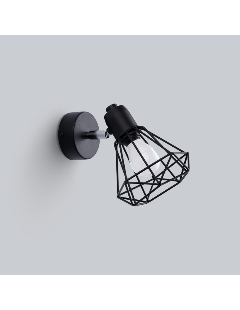 Wall lamps - Sollux Wall lamp ARTEMIS 1 black SL.1105 - product kolory-swiatla.pl 2