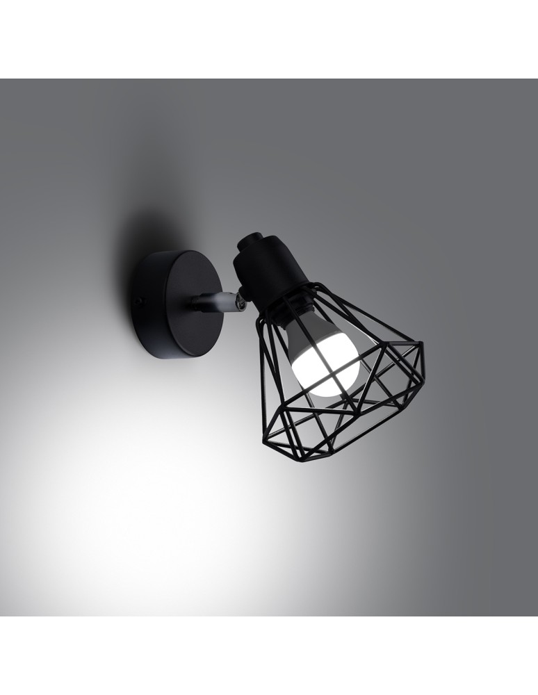 Wall lamps - Sollux Wall lamp ARTEMIS 1 black SL.1105 - product kolory-swiatla.pl 3