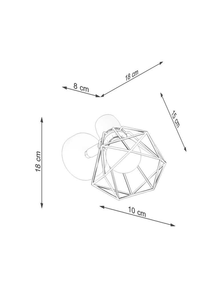 Wall lamps - Sollux Wall lamp ARTEMIS 1 black SL.1105 - product kolory-swiatla.pl 5