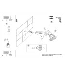 Wall lamps - Sollux Wall lamp ARTEMIS 1 black SL.1105 - product 6