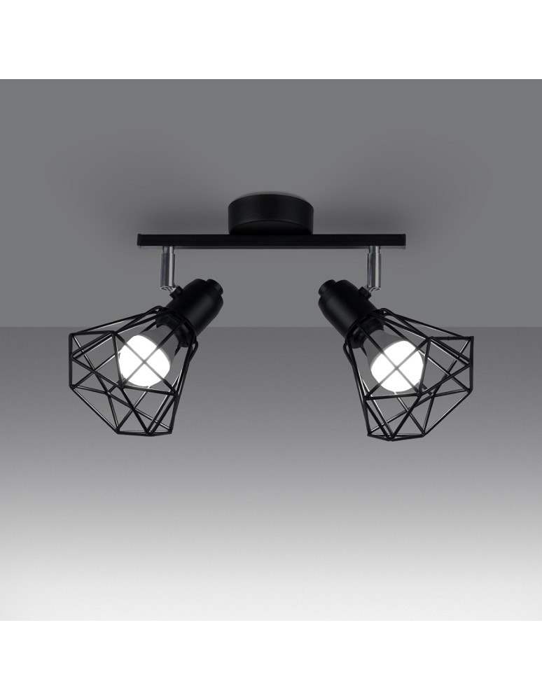 Adjustable ceiling lamps - spots - Sollux Plafond ARTEMIS 2 black SL.1106 - product kolory-swiatla.pl 3
