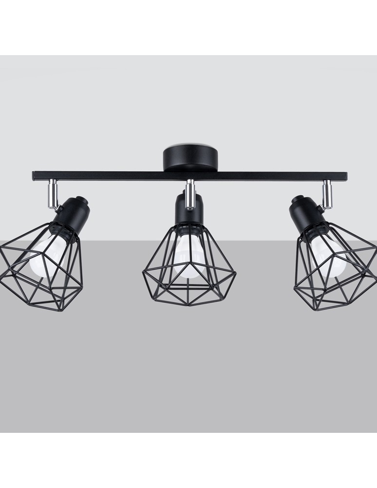 Adjustable ceiling lamps - spots - Sollux Plafond ARTEMIS 3 black SL.1107 - product kolory-swiatla.pl 2