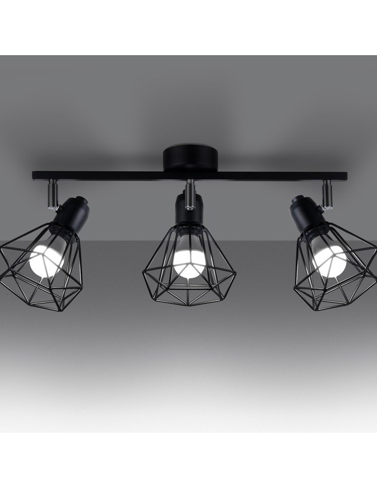 Adjustable ceiling lamps - spots - Sollux Plafond ARTEMIS 3 black SL.1107 - product kolory-swiatla.pl 3