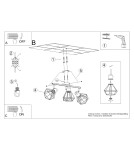 Adjustable ceiling lamps - spots - Sollux Plafond ARTEMIS 3 black SL.1107 - product 6