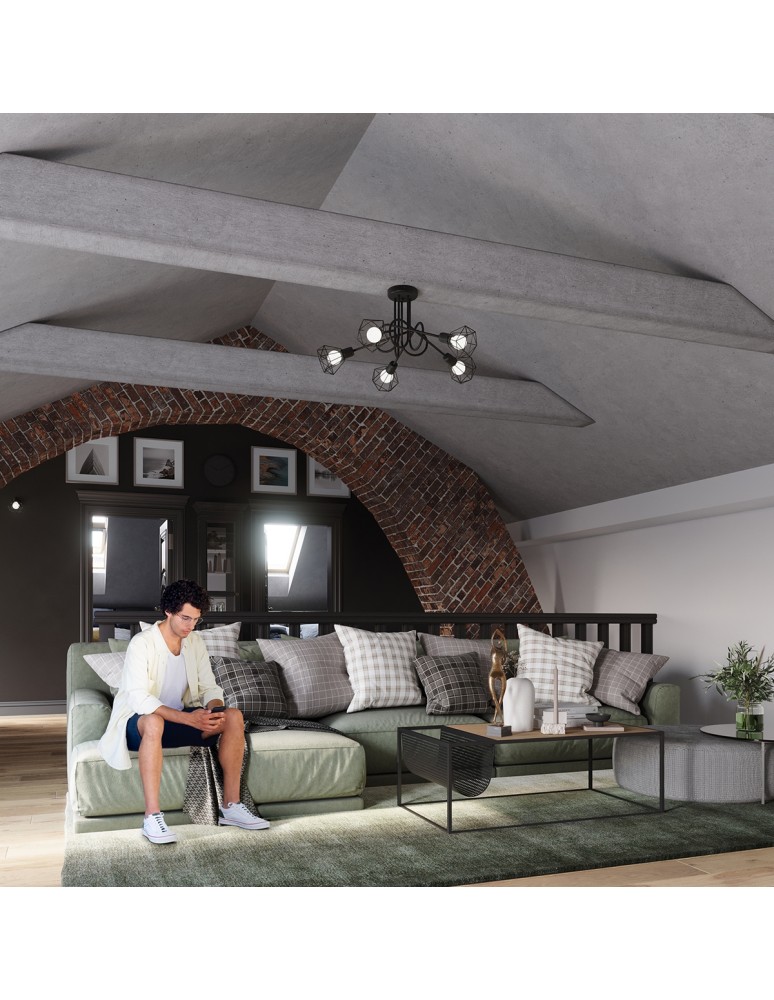 Adjustable ceiling lamps - spots - Sollux Plafond ARTEMIS 3 black SL.1107 - product kolory-swiatla.pl 7