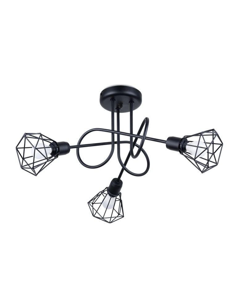 Chandeliers - Sollux Chandelier ARTEMIS 3S black SL.1109 - product kolory-swiatla.pl 1