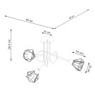 Chandeliers - Sollux Chandelier ARTEMIS 3S black SL.1109 - product 5