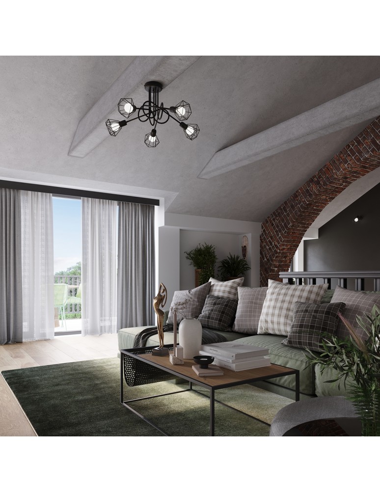 Chandeliers - Sollux Chandelier ARTEMIS 3S black SL.1109 - product kolory-swiatla.pl 8