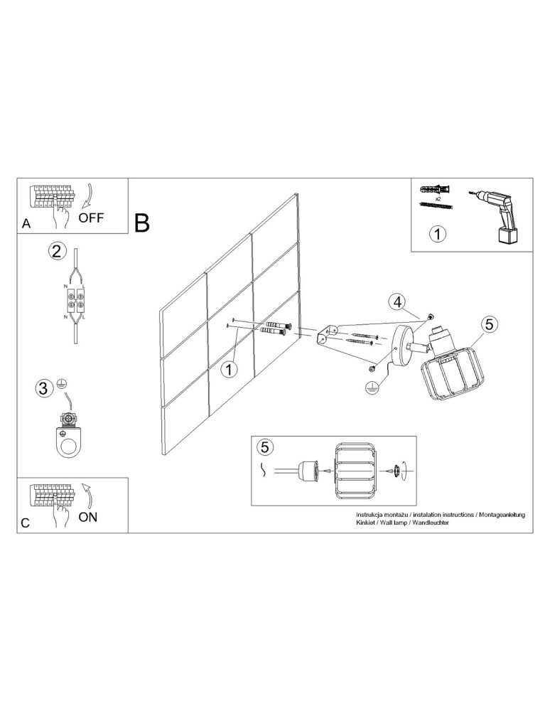 Wall lamps - Sollux Wall lamp BELUCI 1 white SL.1111 - product kolory-swiatla.pl 6