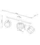 Adjustable ceiling lamps - spots - Sollux Plafond BELUCI 3 white SL.1113 - product 5