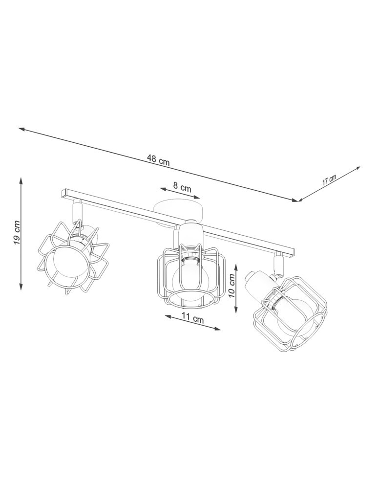 Adjustable ceiling lamps - spots - Sollux Plafond BELUCI 3 white SL.1113 - product kolory-swiatla.pl 5