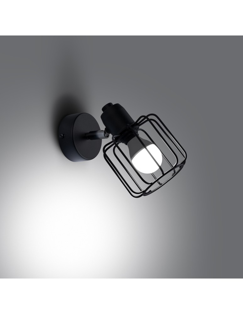 Wall lamps - Sollux Wall lamp BELUCI 1 black SL.1114 - product kolory-swiatla.pl 3