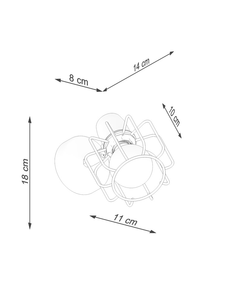 Wall lamps - Sollux Wall lamp BELUCI 1 black SL.1114 - product kolory-swiatla.pl 5