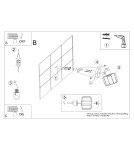 Wall lamps - Sollux Wall lamp BELUCI 1 black SL.1114 - product 6