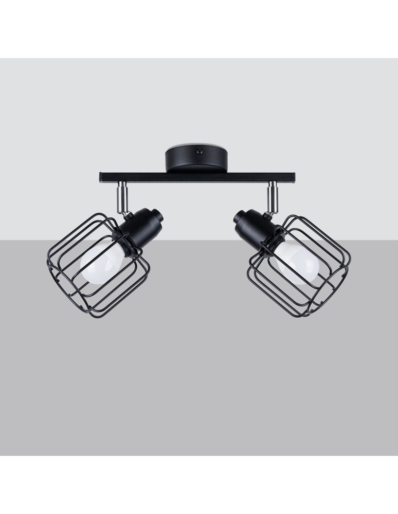 Adjustable ceiling lamps - spots - Sollux Plafond BELUCI 2 black SL.1115 - product kolory-swiatla.pl 2