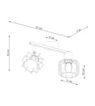 Adjustable ceiling lamps - spots - Sollux Plafond BELUCI 2 black SL.1115 - product 5
