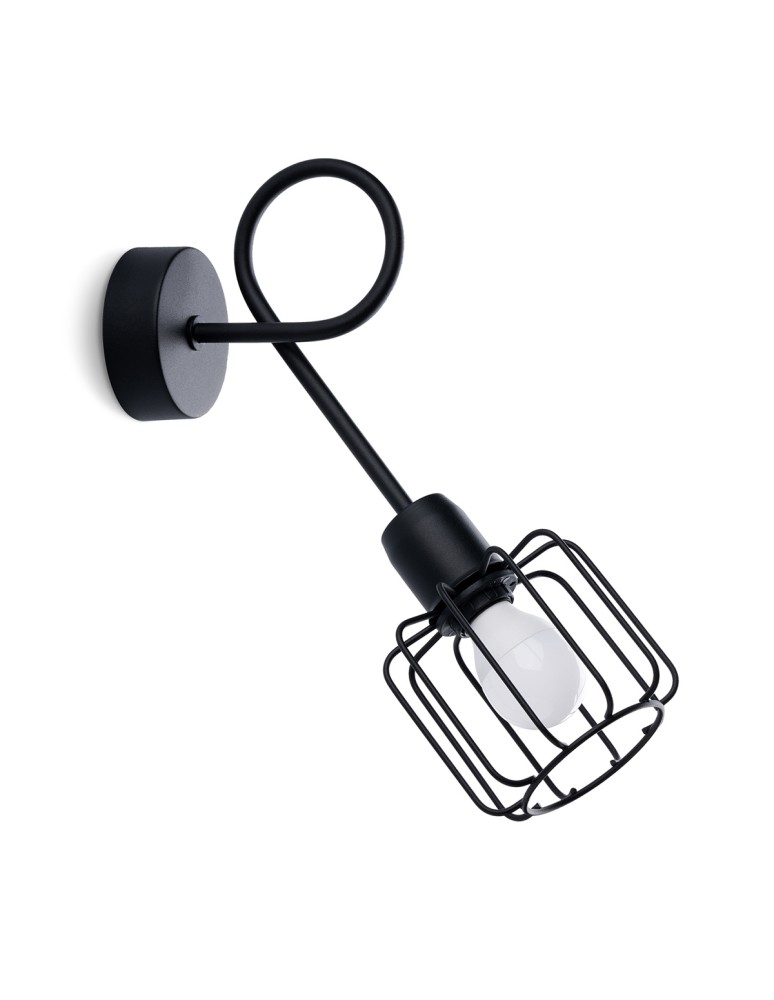 Wall lamps - Sollux Wall lamp BELUCI 1S black SL.1117 - product kolory-swiatla.pl 1