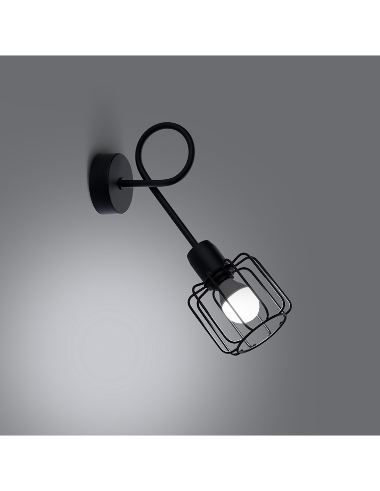 Wall lamps - Sollux Wall lamp BELUCI 1S black SL.1117 - product kolory-swiatla.pl 3