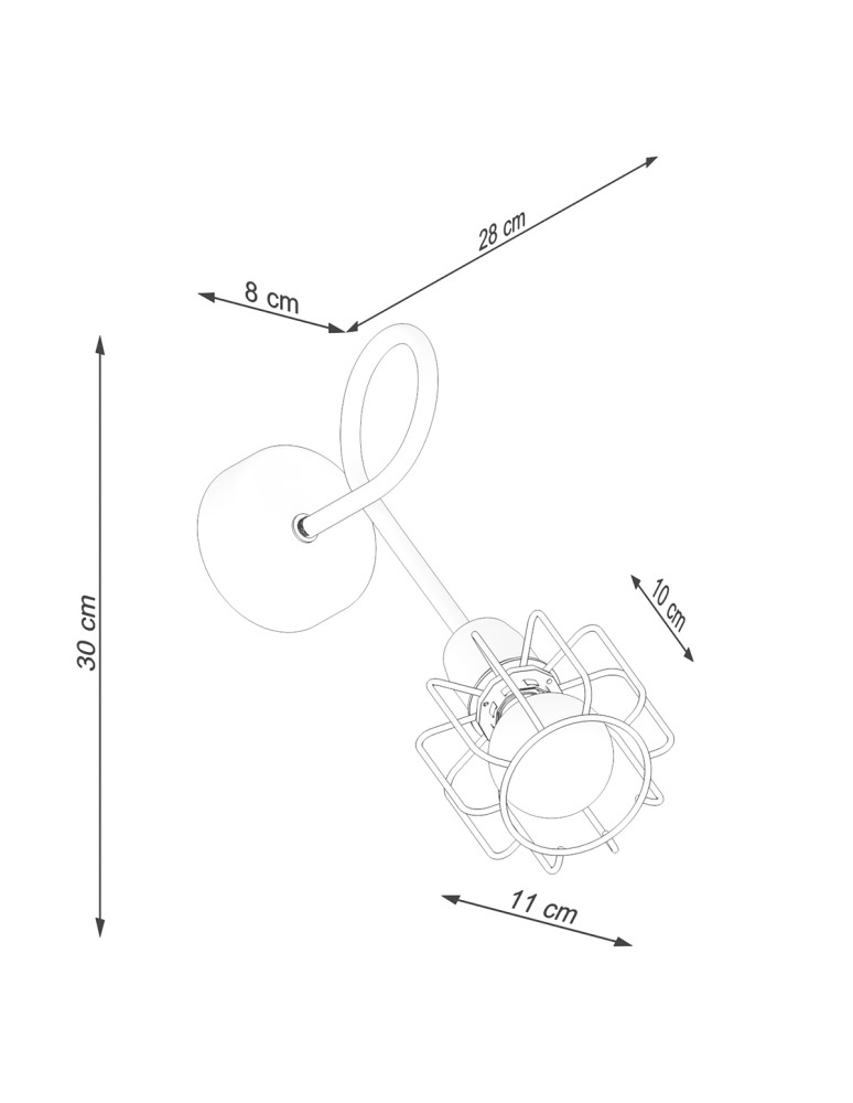 Wall lamps - Sollux Wall lamp BELUCI 1S black SL.1117 - product kolory-swiatla.pl 5