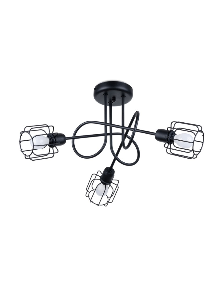 Chandeliers - Sollux Chandelier BELUCI 3S black SL.1118 - product kolory-swiatla.pl 1