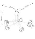 Chandeliers - Sollux Chandelier BELUCI 5S black SL.1119 - product 5