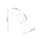 Wall lamps - Sollux Wall lamp FORNES 1 black SL.1120 - product 5