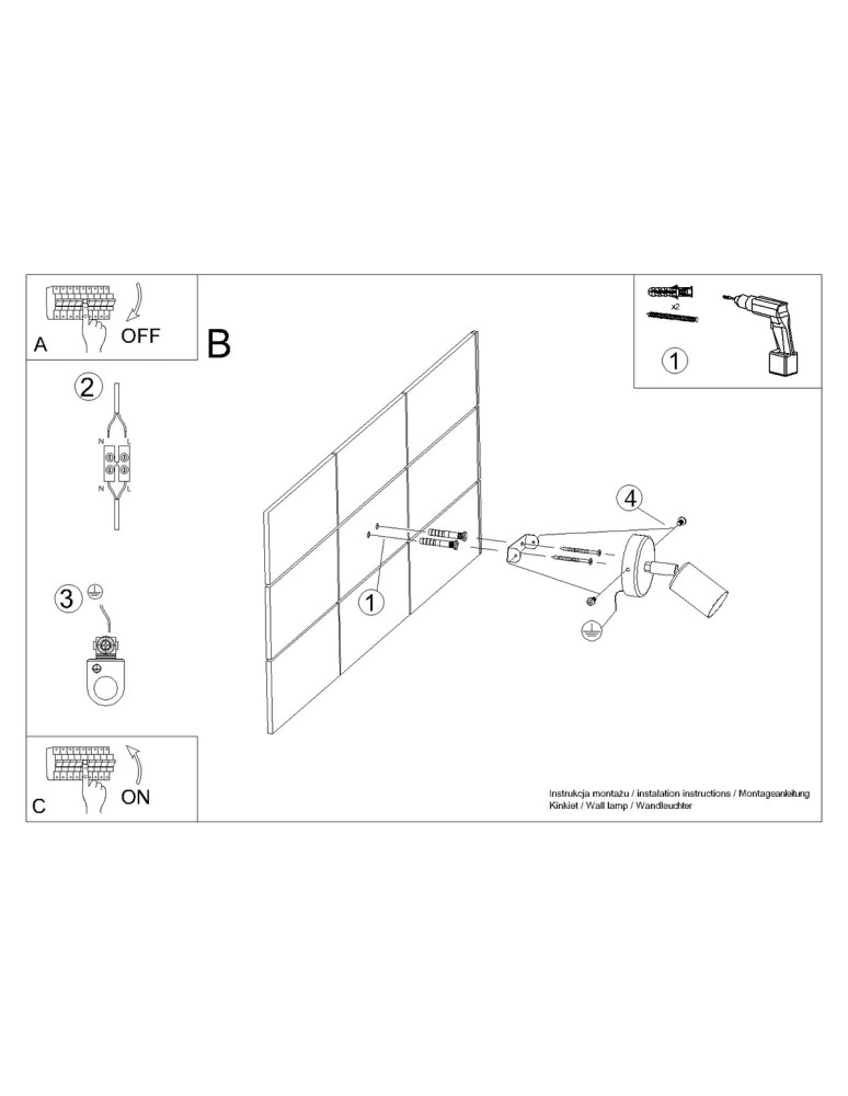 Wall lamps - Sollux Wall lamp FORNES 1 black SL.1120 - product kolory-swiatla.pl 6