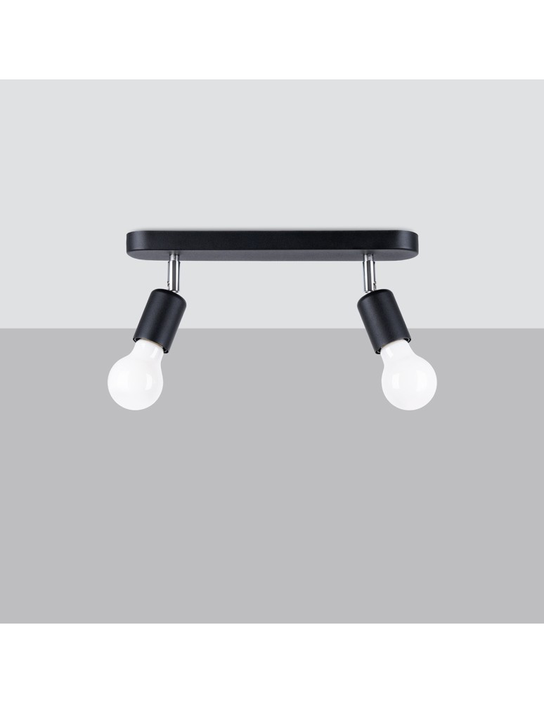 Adjustable ceiling lamps - spots - Sollux Plafond FORNES 2 black SL.1121 - product kolory-swiatla.pl 2