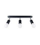 Adjustable ceiling lamps - spots - Sollux Plafond FORNES 3 black SL.1122 - product 1