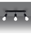 Adjustable ceiling lamps - spots - Sollux Plafond FORNES 3 black SL.1122 - product 3