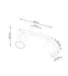 Adjustable ceiling lamps - spots - Sollux Plafond LEMMI 2 white SL.1124 - product 5