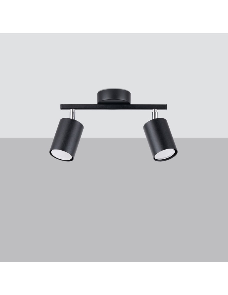 Adjustable ceiling lamps - spots - Sollux Plafond LEMMI 2 black SL.1127 - product kolory-swiatla.pl 2