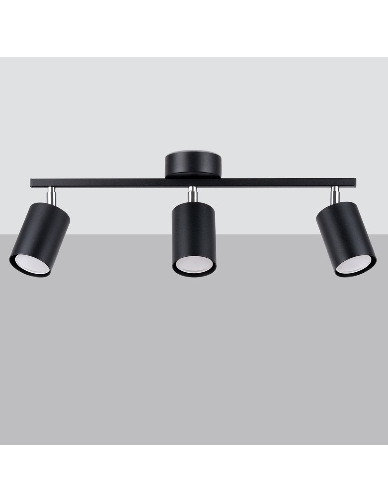 Adjustable ceiling lamps - spots - Sollux Plafond LEMMI 3 black SL.1128 - product kolory-swiatla.pl 2