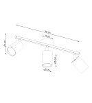 Adjustable ceiling lamps - spots - Sollux Plafond LEMMI 3 black SL.1128 - product 5