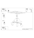 Adjustable ceiling lamps - spots - Sollux Plafond LEMMI 3 black SL.1128 - product 6