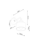 Wall lamps - Sollux Wall lamp SAVAR 1 black SL.1129 - product 5